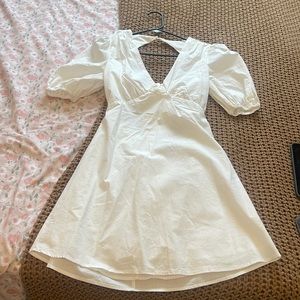 White open back dress